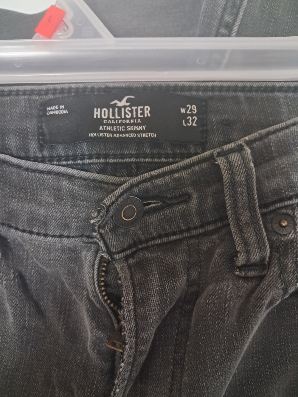 Hollister Men's Athletic Skinny Jeans - Charcoal